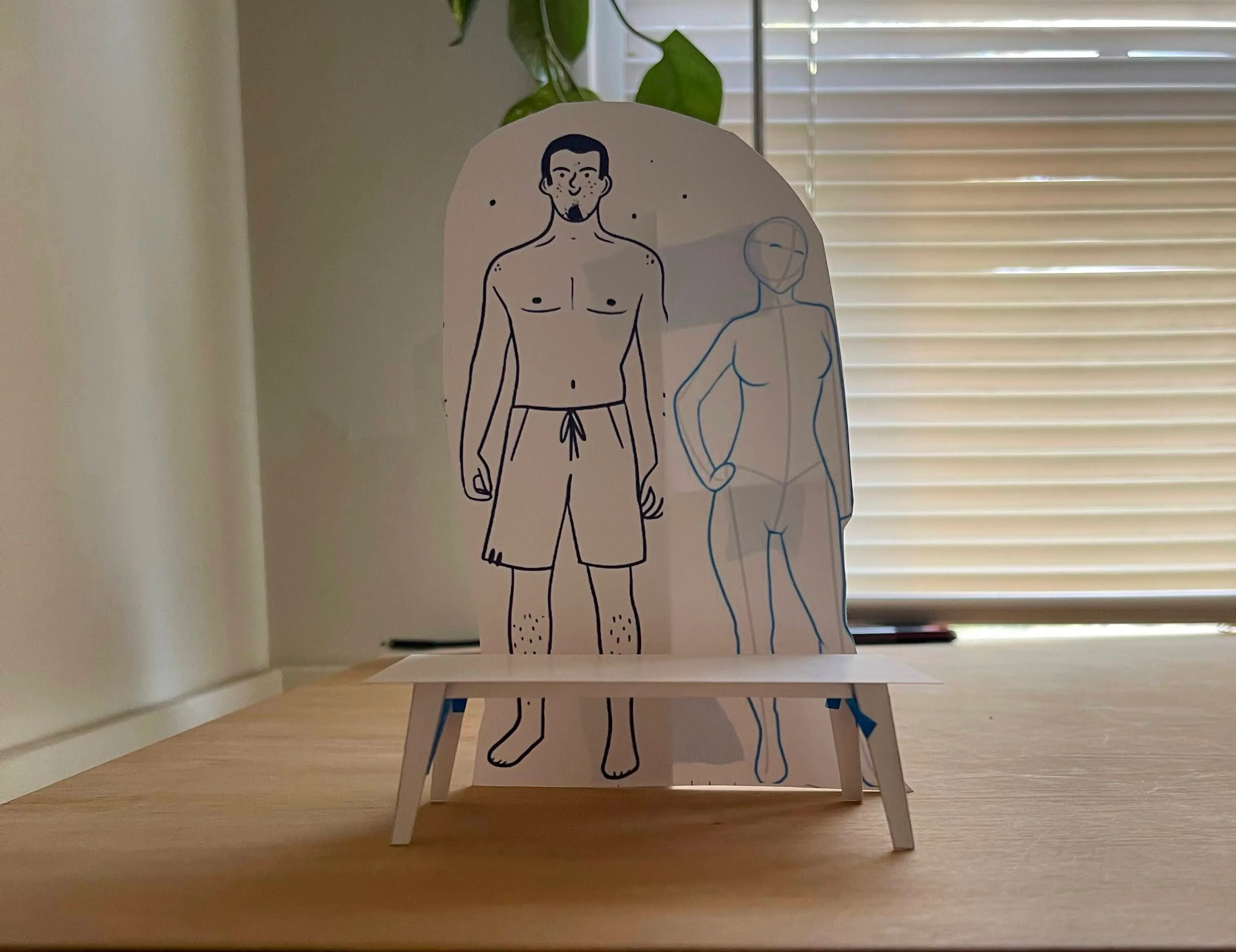 Finished coffee table built from the Figma template