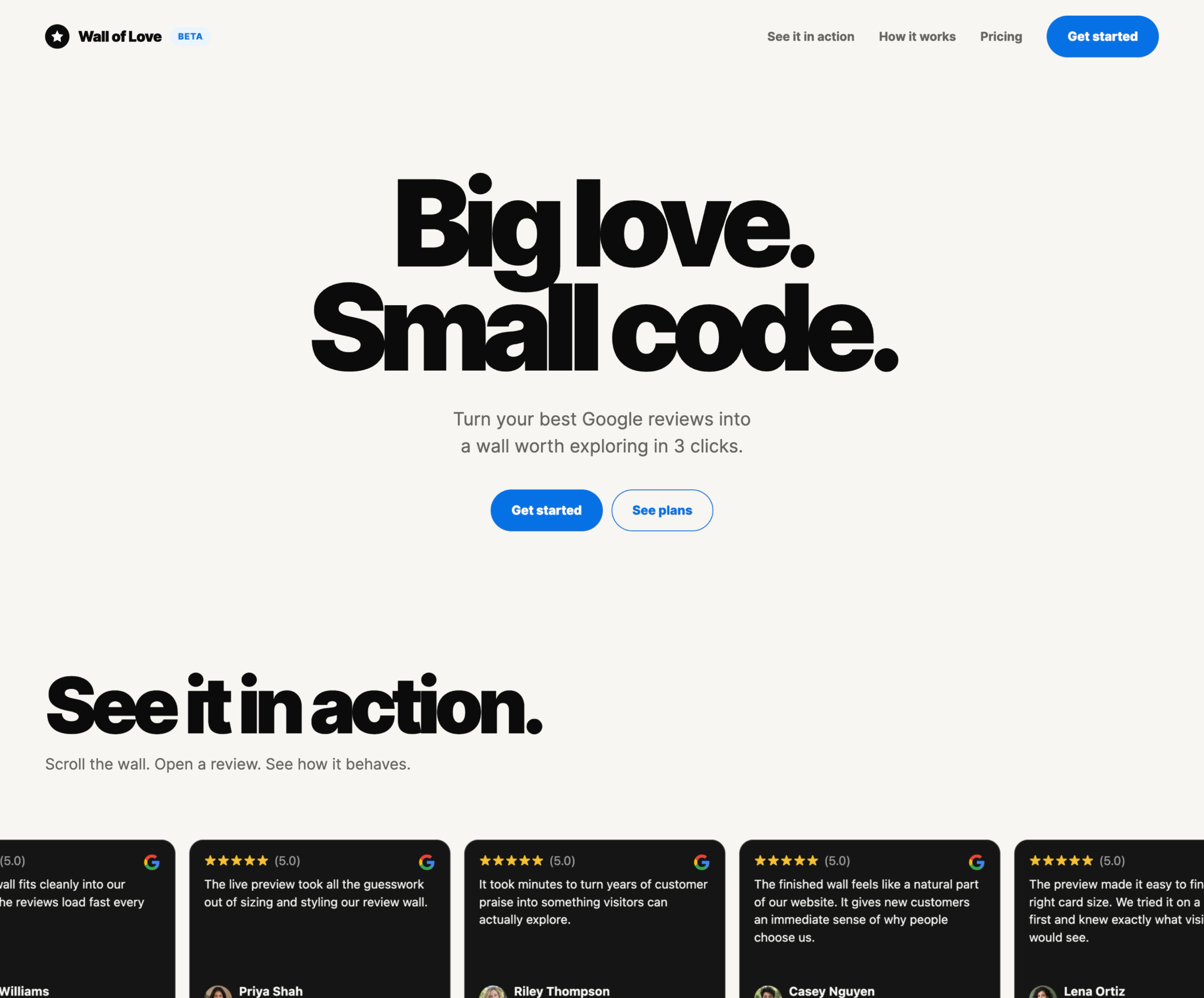 Wall of Love (Google Review Widget)